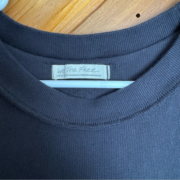 We The Free Black Ribbed Tank Top Size Large - Picture 3 of 5